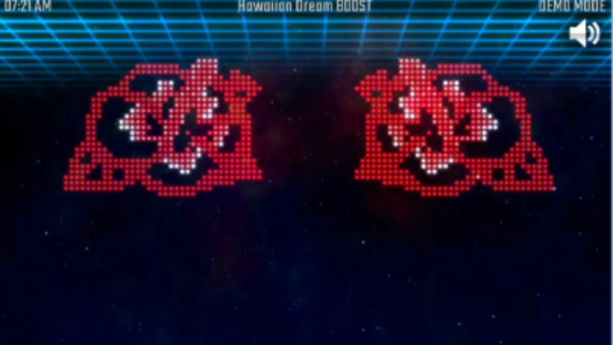 Interface futurista e vibrante do slot Hawaiian Dream Boost em um dispositivo móvel